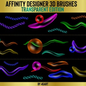 Affinity 3D Transparent Brushes for Affinity Designer  | Affinity Designer Brushes