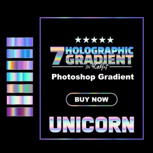 7 Holographic color gradient for Photoshop and Photopea