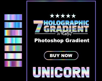 7 Holographic color gradient for Photoshop and Photopea