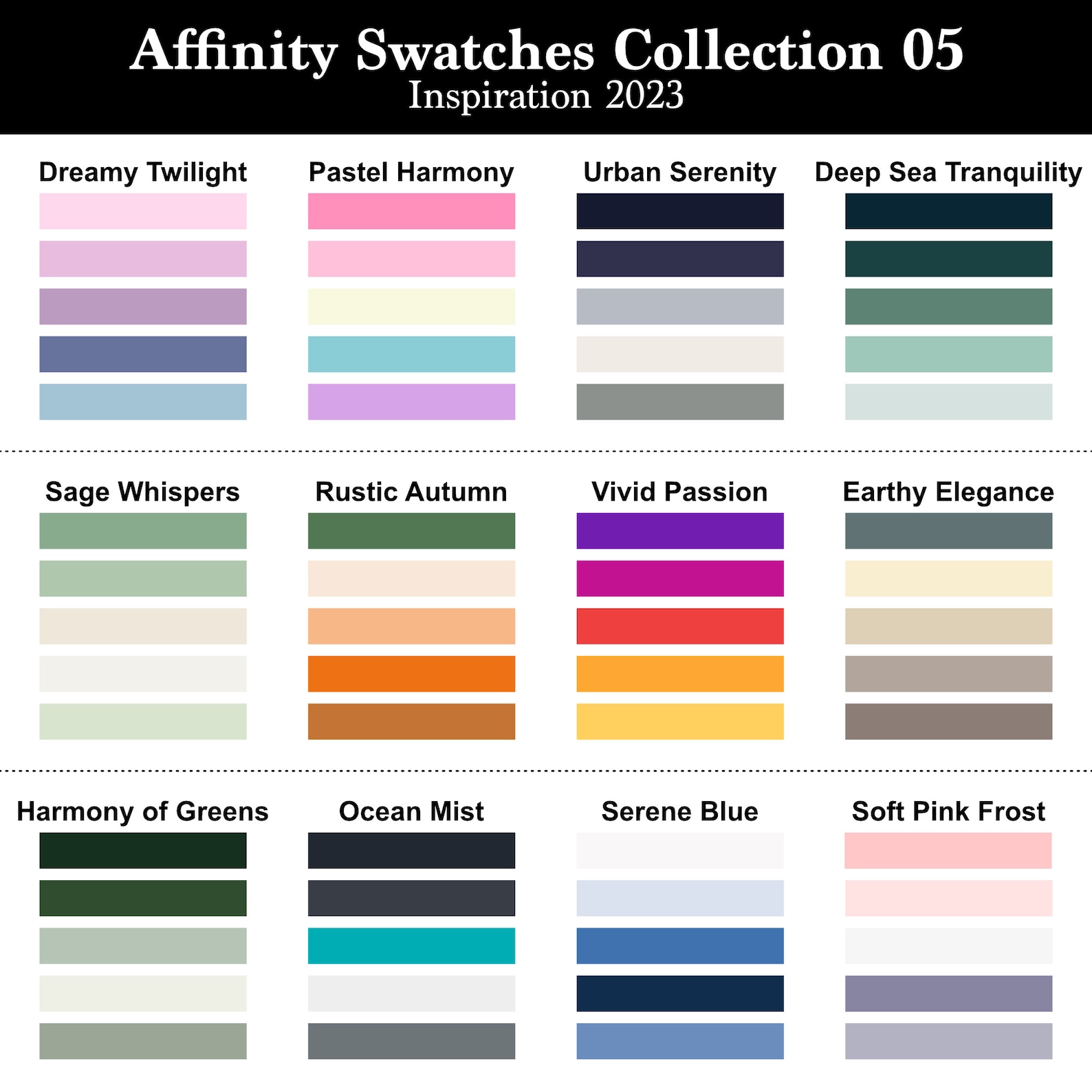 Affinity Color Swatches Bundle for Affinity Designer, Affinity Photo ...