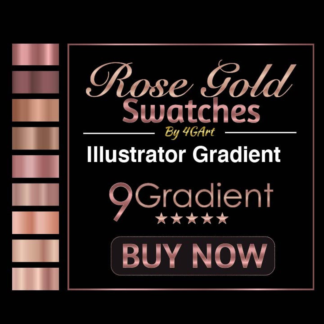 Rose Gold Swatches für Illustrator Etsy.de