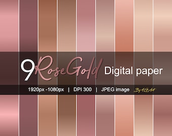 Rose Gold Digital Paper | Rose Gold Image | Rose Gold Background | Rose Gold Gradient