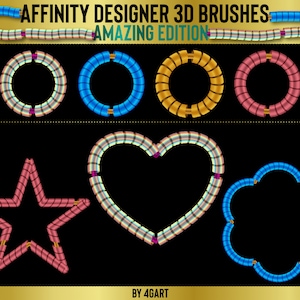 Affinity 3D Amazing Brushes + Video demonstration for Affinity Designer  | Affinity Designer Brushes