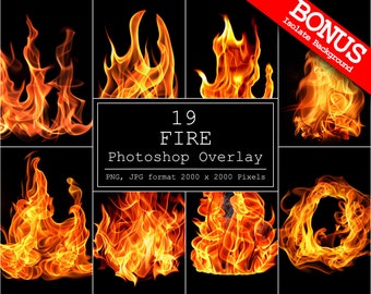 Fire Overlays | Fire PNG |  Photoshop Fire Overlay | Fire Isolate background.