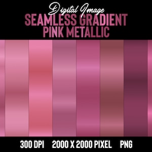 Imagen digital de degradado de color metálico rosa transparente / Fondo degradado / Gradiente de color rosa / Gradiente sin costura