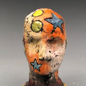 H-361 (Head Series) Ceramic Sculpture, Handmade, One of A Kind