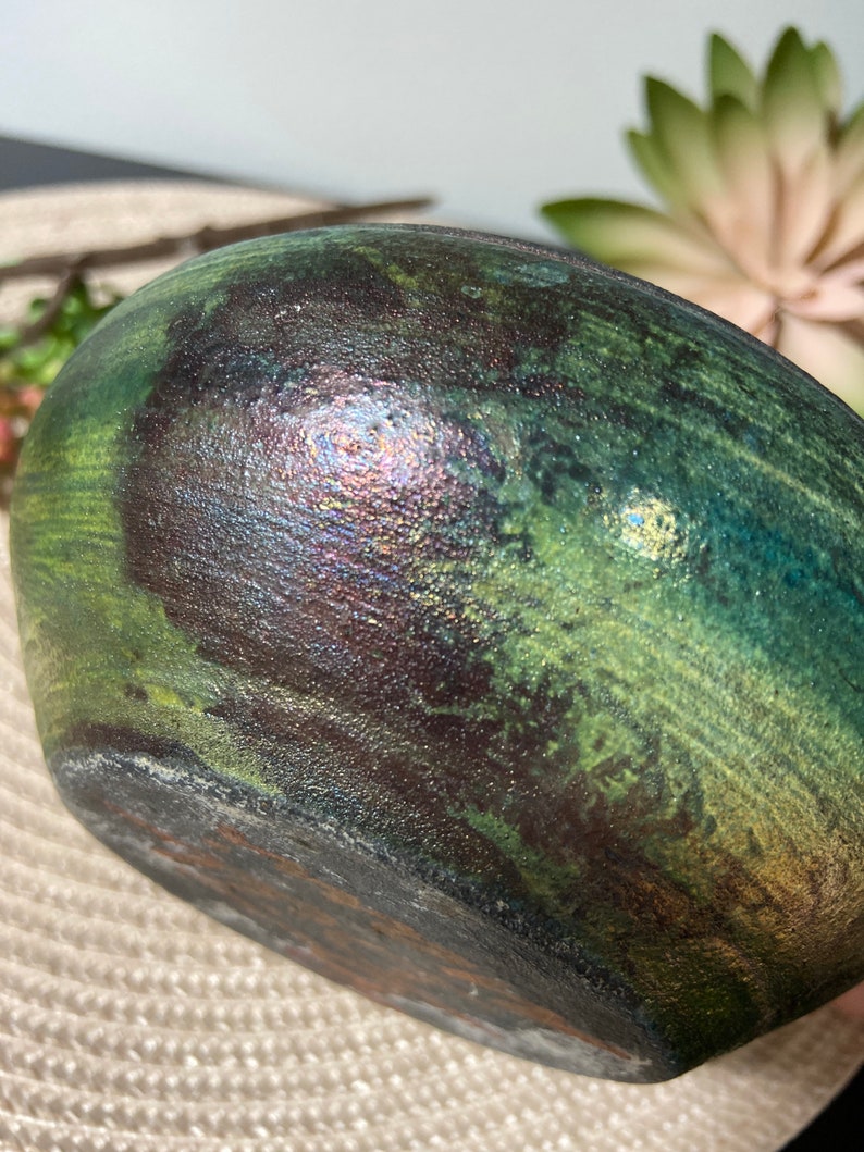 Ben Diller Maui Hawaii Raku Pottery Petroglyph Vase Signed Etsy Canada