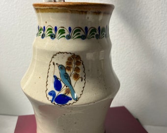 Tonala Mexico pottery bird vase-unique shape