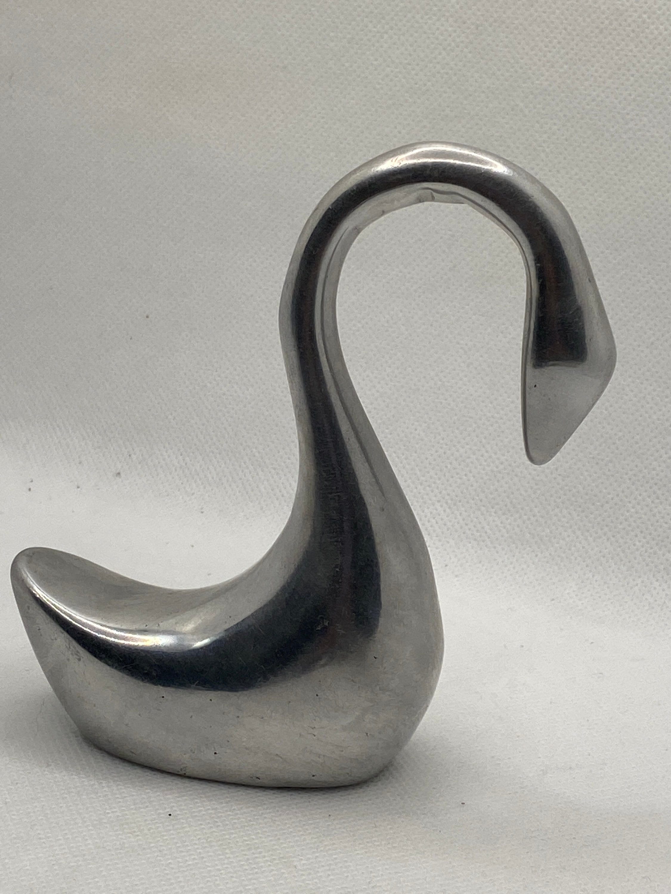 Vintage Hoselton Canada Heron/goose/swan Aluminum Modernist
