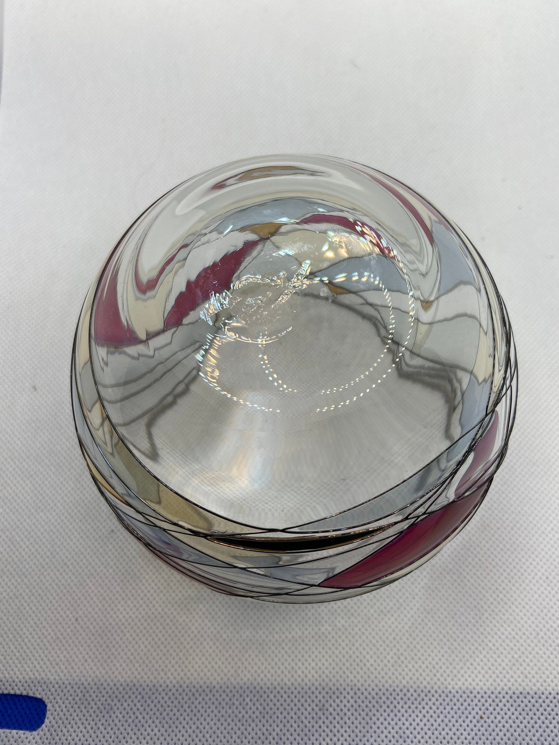 Vintage partylite mosaic swirl candleholder/bowl retired Etsy