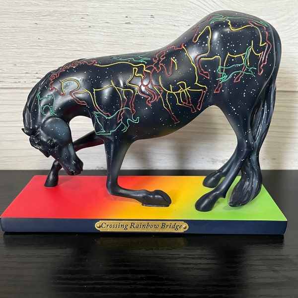 the Trail of Painted Ponies “Crossing the Rainbow Bridge” -Enesco horse statue