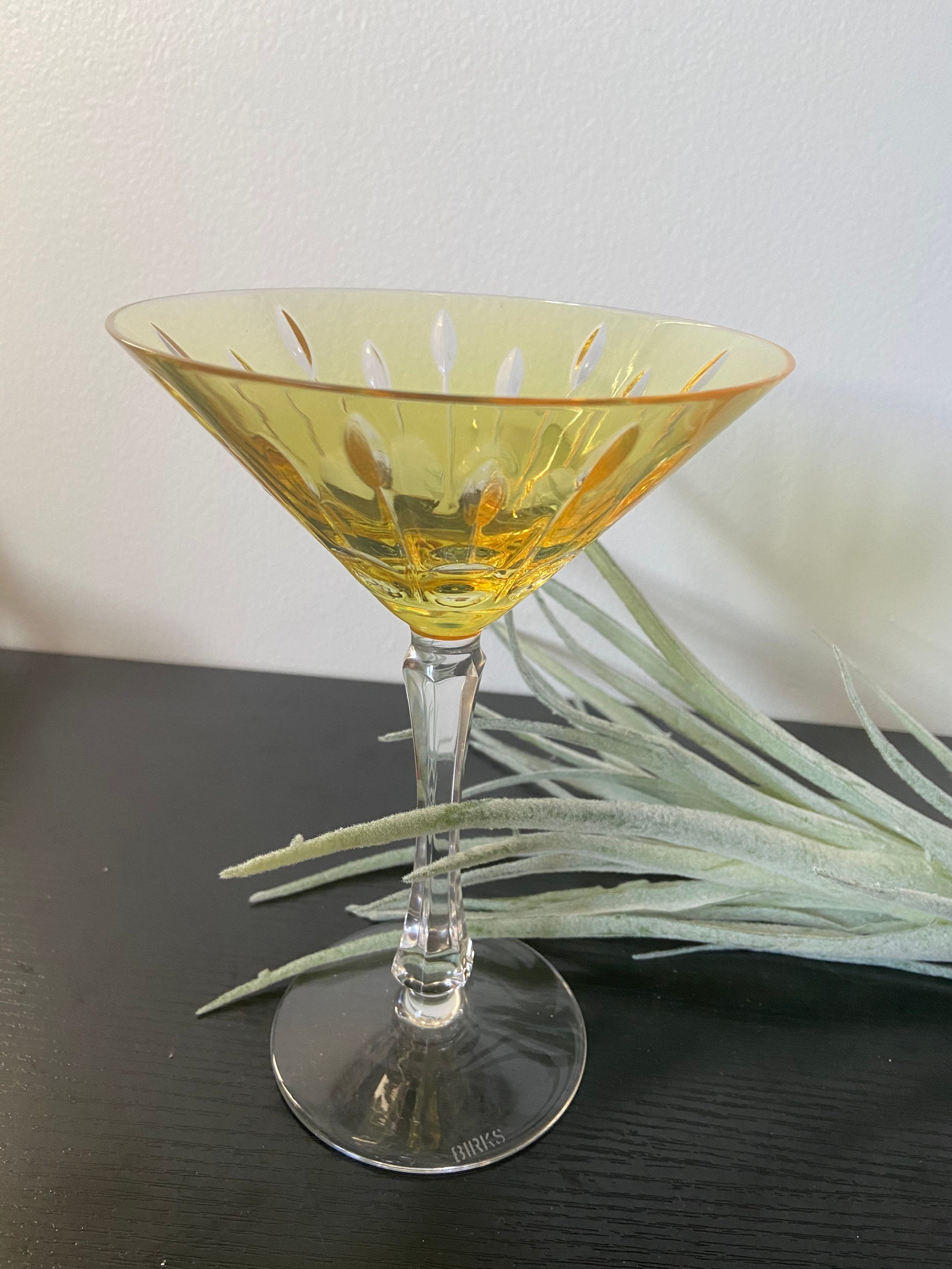 Hand Cut Personalized Birthday Martini Glass