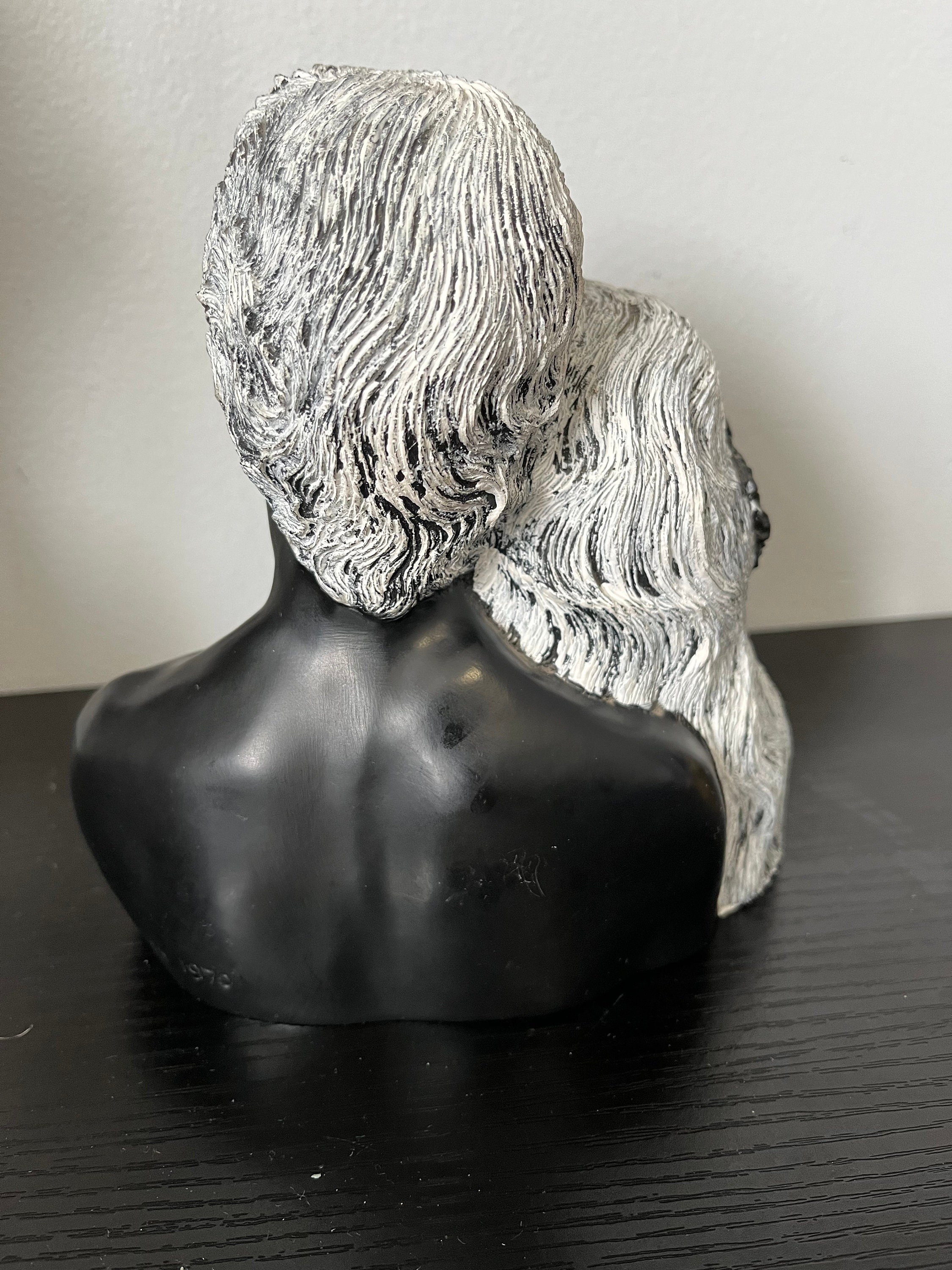 Vintage 1970 Frank Schirman Black Coral Man and Woman