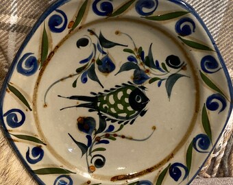 Mexico Tonala pottery fish plate/ wall hanging