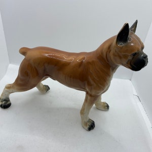 Vintage ceramic figurine standing boxer-Japan