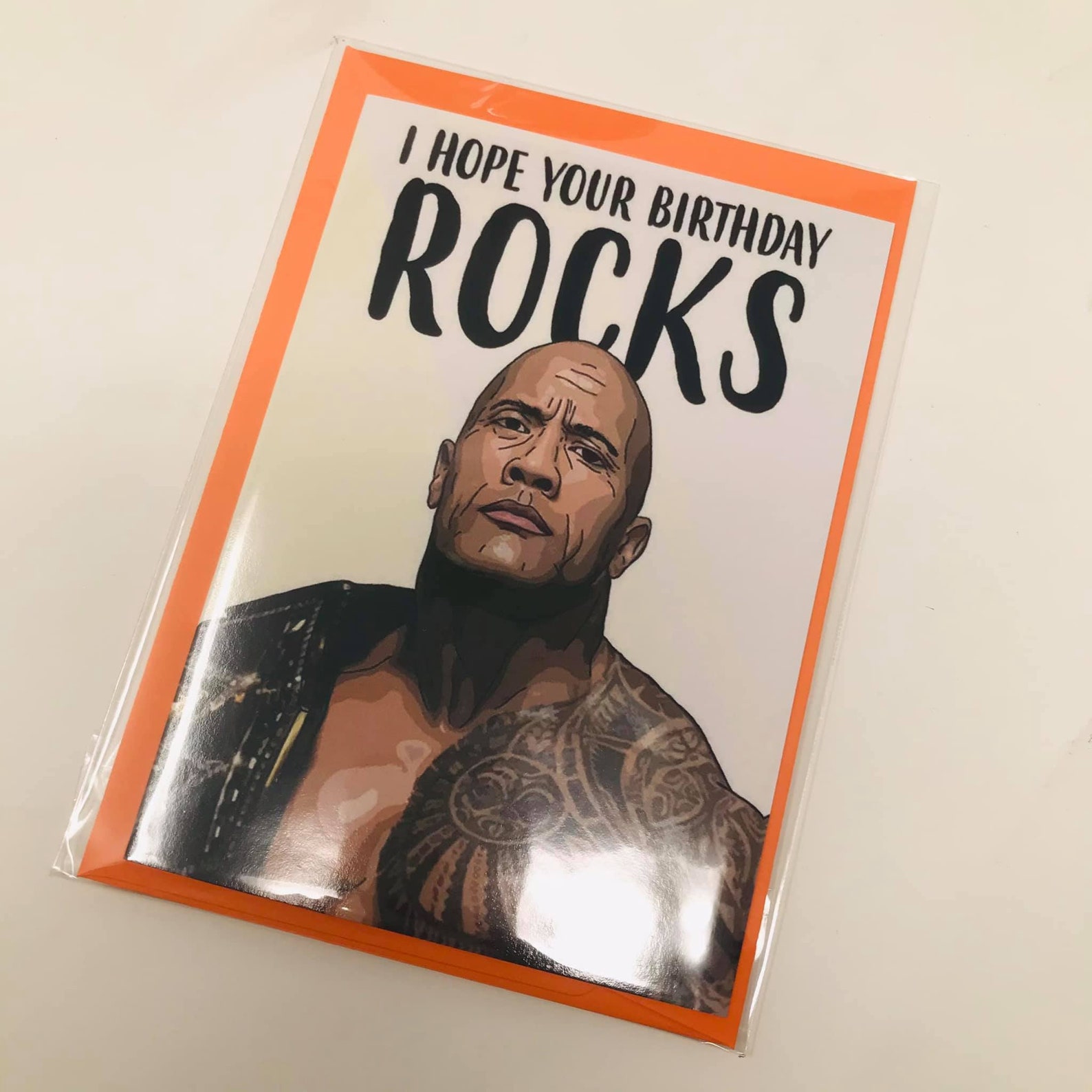 The Rock Happy Birthday Wrestling Greeting Card Etsy
