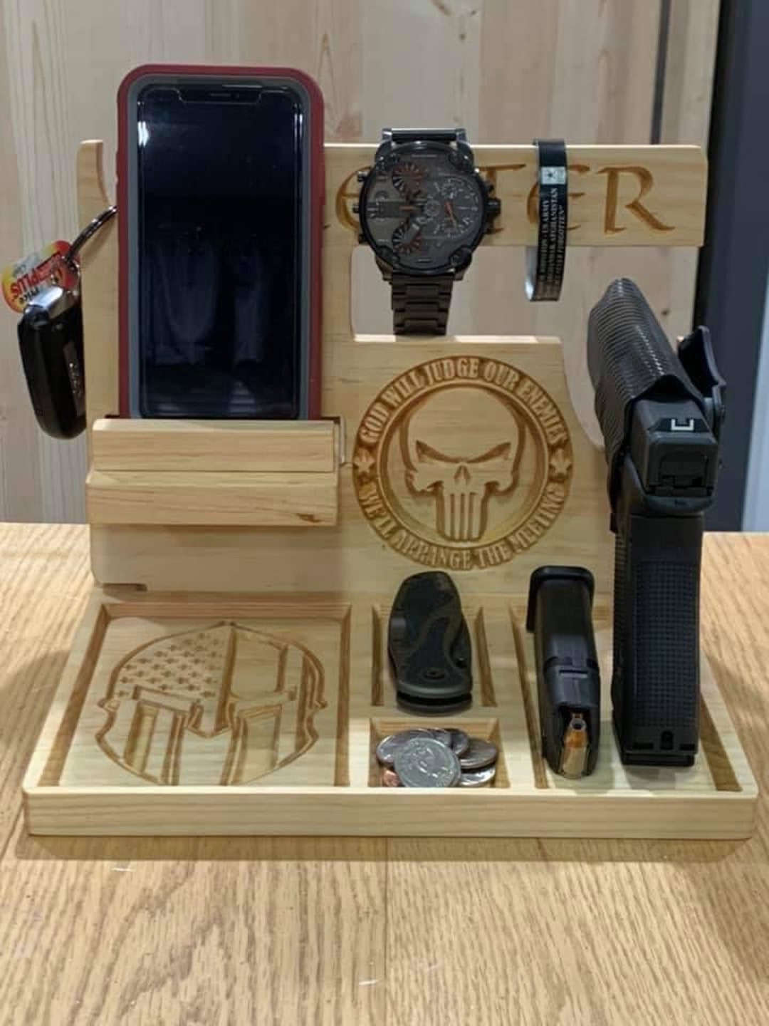 Phone Docking Station With Gun Holder and Can Be Personalized Etsy
