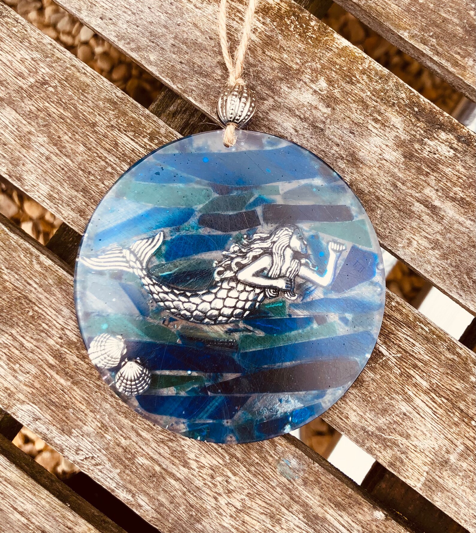 Stained glass mosaic mermaid suncatcher Etsy