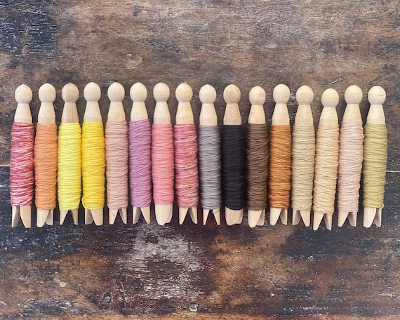 Botanically Dyed SASHIKO Thread, Daruma Thin 20/4, Naturally Dyed, Eco-Friendly, Slow Stitch, Embroidery RESTOCK Coming Soon