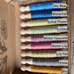 Plant Dyed EMBROIDERY FLOSS Collections, Naturally Dyed Floss Bundles, Eco-Friendly image 3