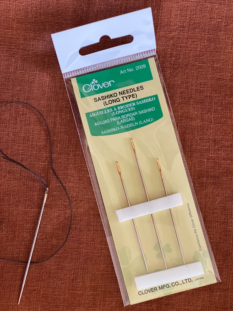 Needle Wrapper Clover Sashiko Needles, Long, Assorted, Stitching, Embroidery, Quilting ...