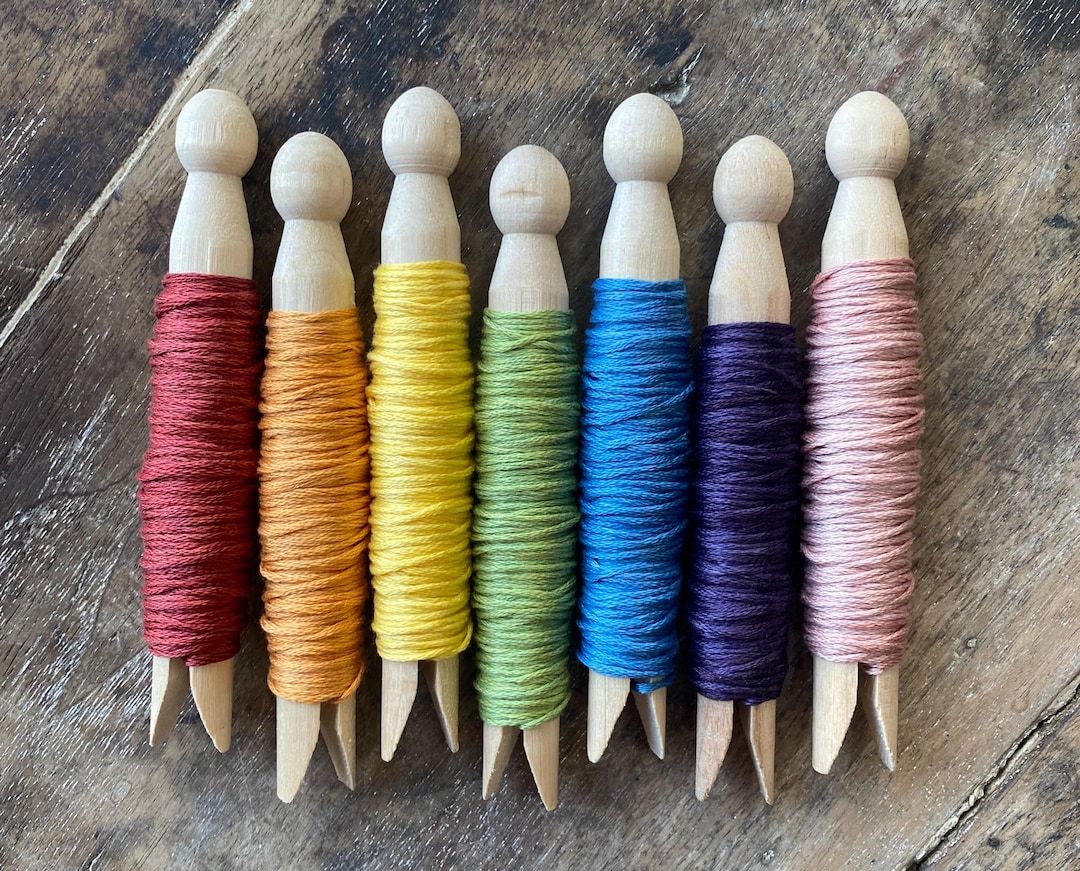 BOTANICAL RAINBOW, Plant Dyed Embroidery Floss, DMC 6-strand, Naturally Dyed, Eco-friendly - Etsy