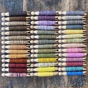 Botanically Dyed Embroidery Floss, 6 strand Cotton DMC Thread, 21 ft./7 yd., Eco-Friendly