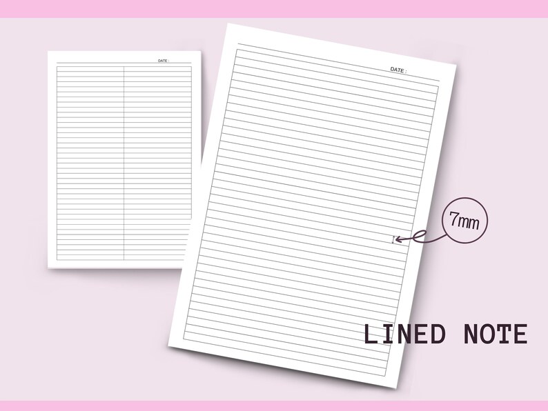 Printable Lined Grid Lined Note Student Note-taking - Etsy