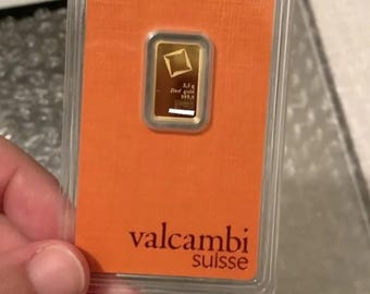 2.5 Gram Valcambi Suisse Gold Bullion Bar - 999.9 Fine Gold