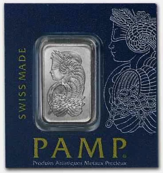 1 Gram PAMP Suisse Platinum Bar: 999.5 Fine Platinum In Assay Card