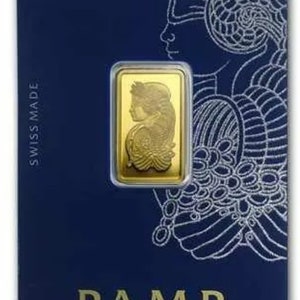 5 Gram PAMP Suisse Gold Bullion Bar 999.9 Of Fine Gold In Sealed Assay For Coin Collector's And Investor's