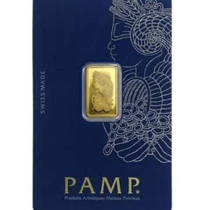 PAMP Suisse 2.5 Gram Gold Bullion Bar 999.9 Of Fine Gold Sealed In Assay Card For Coin Collector's & Investor's Birthday Gift Christmas Gift