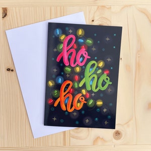 Geïllustreerde aquarel kerstkaart | handgeschilderde kaarten | Kerstkaarten | Kerstvreugde