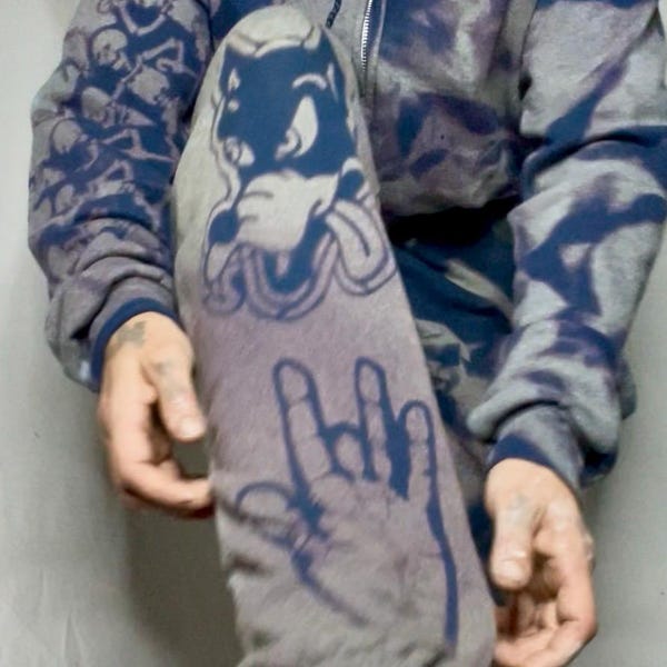Pantaloni da jogging psichedelici ispirati alla musica jam band e ai festival, con tintura candeggiata, taglie XS–4XL