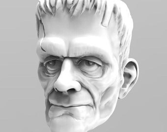 Frankenstein Marionettenkopf STL-Datei - Digitale Datei für den 3D-Druck | Baue deine eigene Marionette für professionelle Auftritte | Einzigartige Dekoration