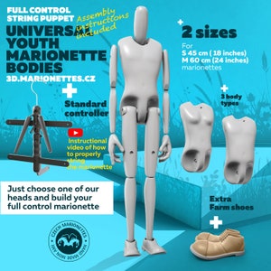Full Control Universal Marionette STL File - Digital File For 3D Printing | Available In 2 Different Sizes | Professional Performance