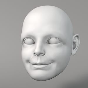 Little Girl Marionette Head STL File - Digital File For 3D Printing | Build Your Own Marionette For Professional Acts | Unique Decoration
