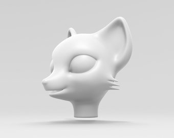 Fox 1 Marionette Head STL File - Digital File For 3D Printing | Build Your Own Marionette For Professional Acts | Unique Decoration and Toy