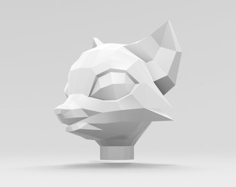 Fox 2 Marionette Head STL File - Digital File For 3D Printing | Build Your Own Marionette For Professional Acts | Unique Decoration and Toy