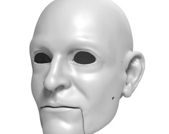 Serious Man Marionette Head STL File - Digital File For 3D Printing | Build Your Own Marionette For Professional Acts | Unique Decoration