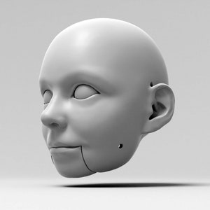 Teenage Girl Marionette Head STL File - Digital File For 3D Printing | Build Your Own Marionette For Professional Acts | Unique Decoration