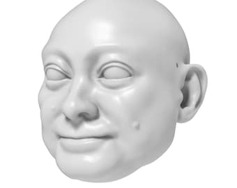 Round-Shaped Head Man Marionette Head STL File - Digital File For 3D Printing | DIY Marionette For Professional Acts | Unique Decoration