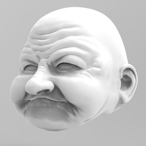 Kind Grandma Marionette Head STL File - Digital File For 3D Printing | Build Your Own Marionette For Professional Acts | Unique Decoration