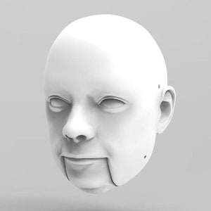 Middle-aged Man Marionette Head STL File – DIY 3D Printing