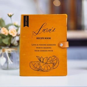 Personalized Leather Recipe Book: Custom Cook Journal