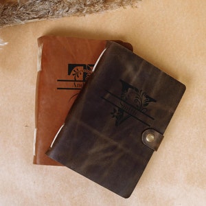 Custom Rustic Notebook\Engraved Leather Journal\Traveler&#39;s Notebook\Fathers Day Gift