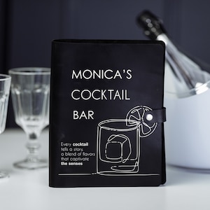 Barware and Bartender cocktail gifts\Personalized C ocktail Recipe Book\Custom Cocktail Journal