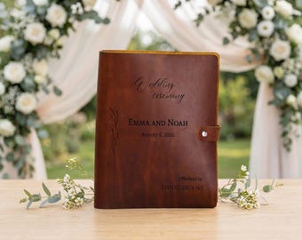 Wedding Officiant Binder, Personalized Officiant Book, Wedding Planner, Officiant Gift, Wedding Keepsake, Ceremony Binder