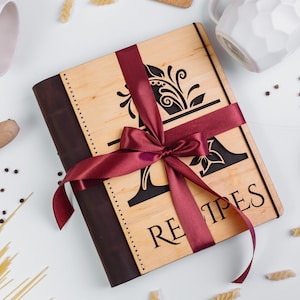 Personalized Recipe Book: Custom Plywood Cookbook, Cooking Journal