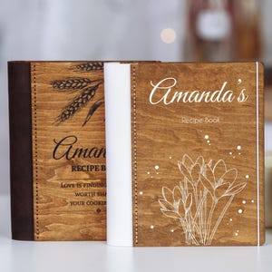 Personalized Family Recipe Binder: Custom Cookbook, Leather Accents